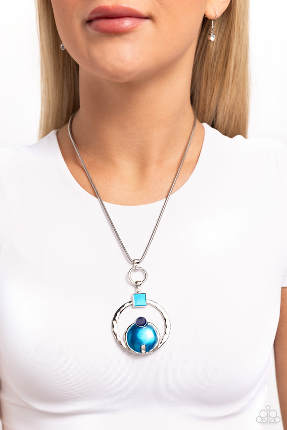 Paparazzi Tastefully Transparent - Blue Necklace