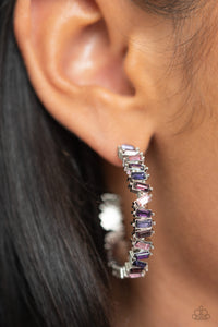 Paparazzi Effortless Emeralds - Purple Earring