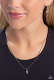 Paparazzi Seize the Initial - Silver - B Necklace