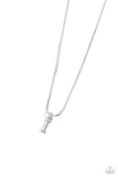 Paparazzi Seize the Initial - Silver - I Necklace