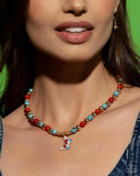 Paparazzi Speckled Story - Red Necklace