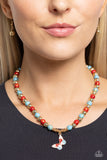 Paparazzi Speckled Story - Red Necklace