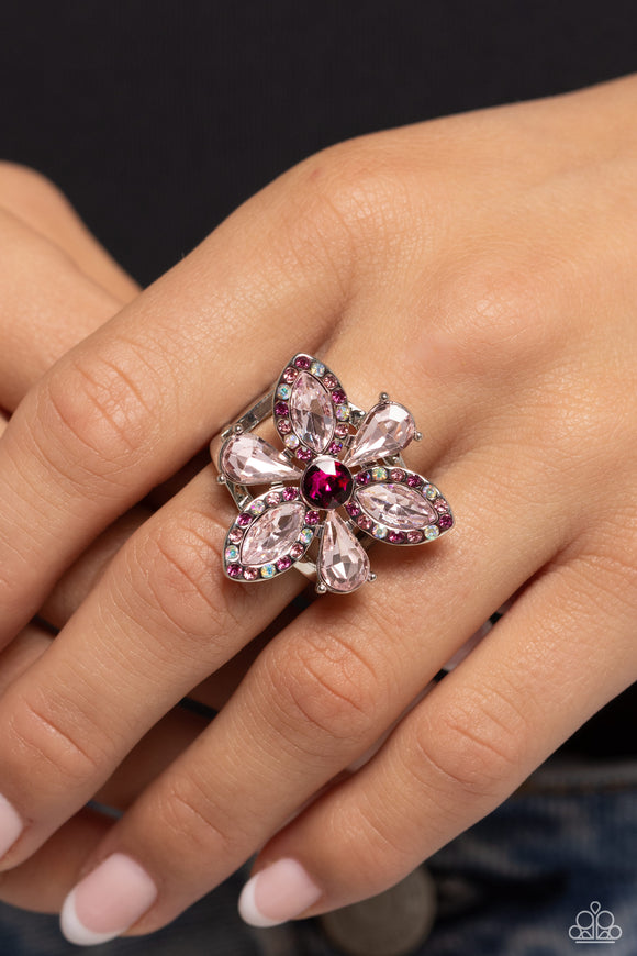 Paparazzi Blazing Blooms - Pink Ring