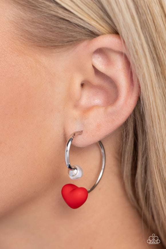 Paparazzi Romantic Representative - Red Earring