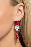 Paparazzi Cascading Casanova - Red Earring