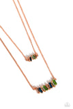 Paparazzi Easygoing Emeralds - Copper Necklace