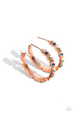 Paparazzi Effortless Emeralds - Copper Earring