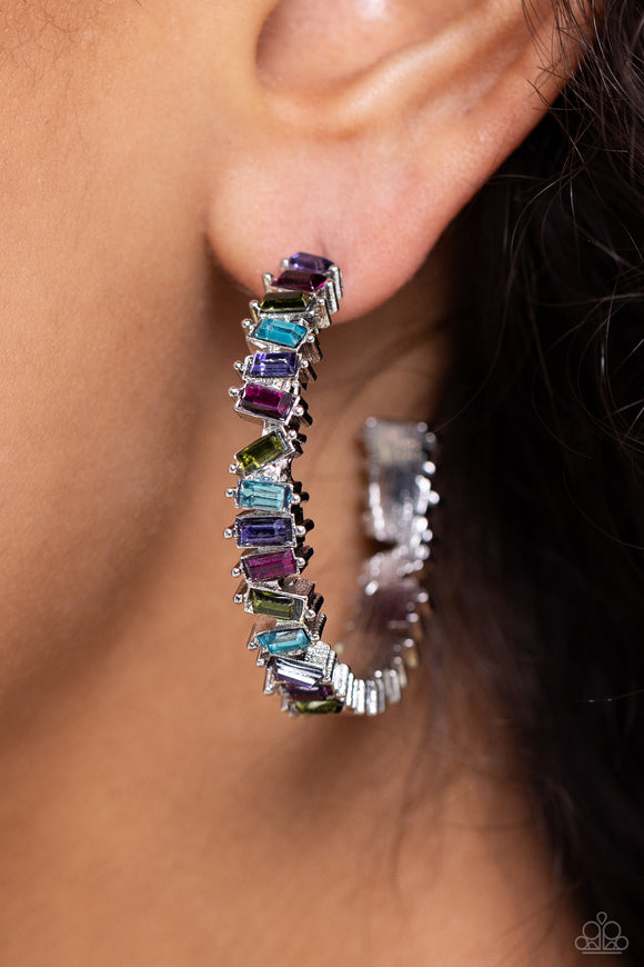 Paparazzi Effortless Emeralds - Multi Earring