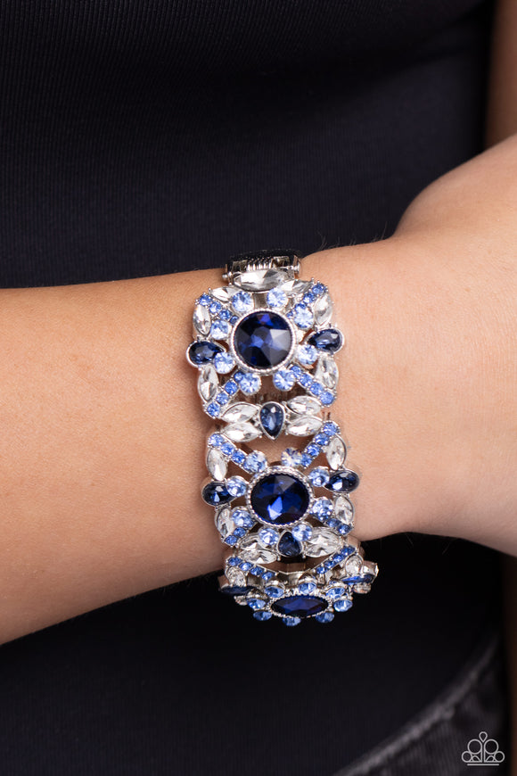 Paparazzi Shimmering Solo - Blue Bracelet