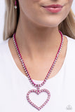 Paparazzi Flirting Fancy - Pink Necklace