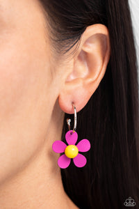 Paparazzi More FLOWER To You! - Pink Earring