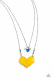 Paparazzi Heart-Racing Recognition - Yellow Necklace