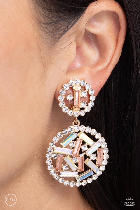 Paparazzi Gasp-Worthy Glam - Gold CLIP Earring