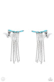 Paparazzi Fault Line Fringe - Blue Earring