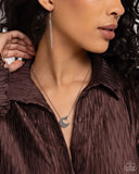 Paparazzi Low-Key Lunar - Silver Necklace