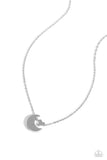 Paparazzi Low-Key Lunar - Silver Necklace