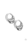 Paparazzi Oval Official - Silver Earring