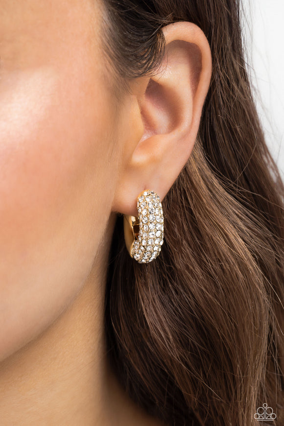 Paparazzi Combustible Confidence - Gold Earring