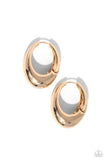 Paparazzi Oval Official - Gold Earring