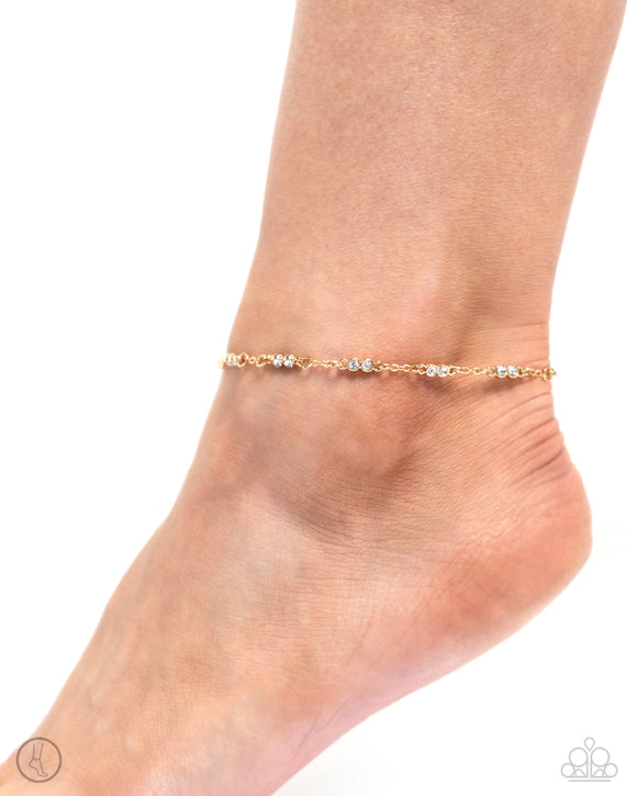 Paparazzi Simple Sass - Gold Anklet