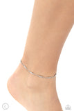 Paparazzi Simple Sass - White Anklet