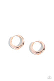 Paparazzi Streamlined Status - Rose Gold Earring