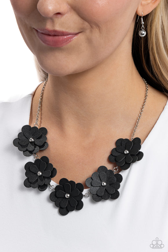 Paparazzi Balance of FLOWER - Black Necklace