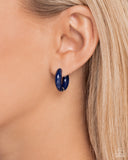 Paparazzi Pivoting Paint - Blue Earring