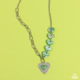 Paparazzi HEART Of The Movement - Green Necklace