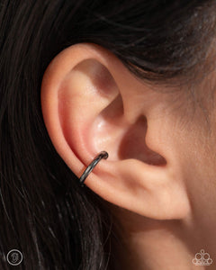 Paparazzi Barbell Beauty - Black Earring