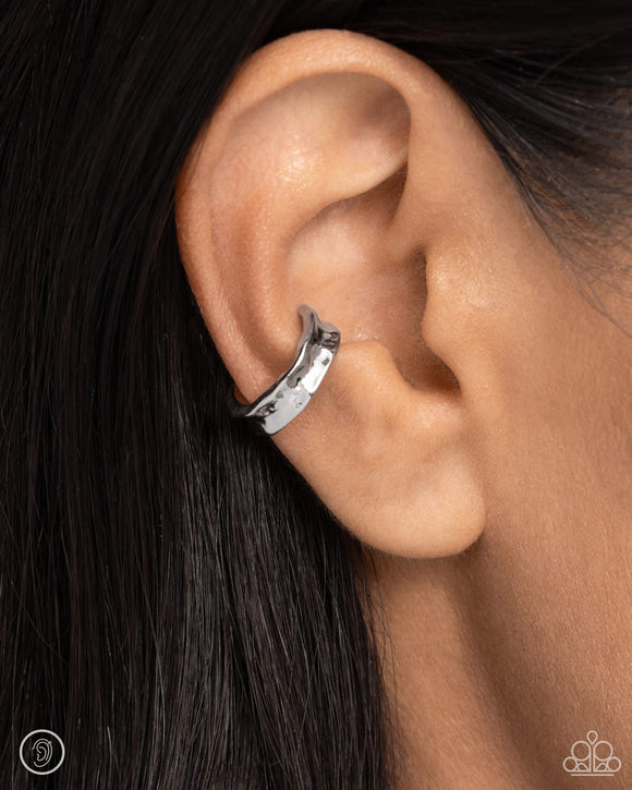 Paparazzi CUFF Call - Silver Earring