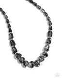 Paparazzi GLASSY Getaway - Black Necklace