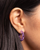 Paparazzi Colorful Cameo - Purple Earring