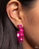 Paparazzi Fashionable Flower Crown - Pink Earring