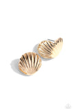 Paparazzi Seashell Surprise - Gold Earring