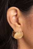 Paparazzi Seashell Surprise - Gold Earring