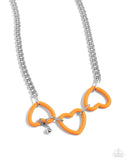 Paparazzi Heart Homage - Orange Necklace