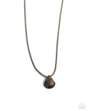 Paparazzi Seashell Simplicity - Brass Necklace