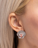 Paparazzi Oyster Opulence - Orange Earring