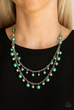 Paparazzi Fantastic Flair - Green Necklace