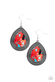 Paparazzi Terrazzo - Red Earrings