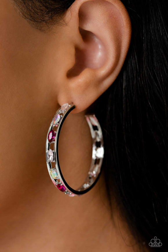 Paparazzi The Gem Fairy - Pink Earrings