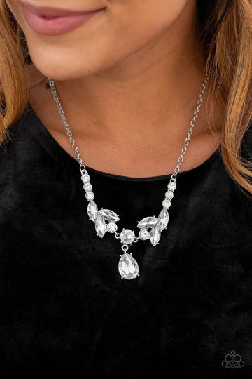 Paparazzi Unrivaled Sparkle - White Necklace