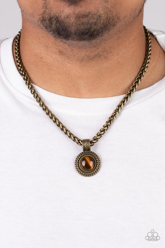 Paparazzi Pendant Dreams - Brass Necklace