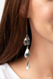 Paparazzi Arrival CHIME - Silver Earrings