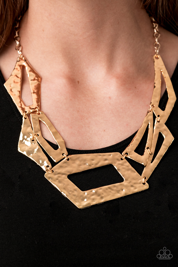 Paparazzi Break The Mold - Gold Necklace