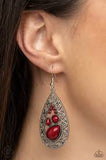 Paparazzi Nautical Daydream - Red Earrings