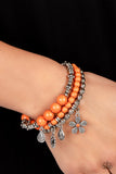Paparazzi Individual Inflorescence - Orange Bracelet