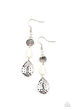 Paparazzi Artfully Artisan - White Earrings