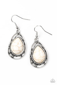 Paparazzi Abstract Anthropology - White Earrings